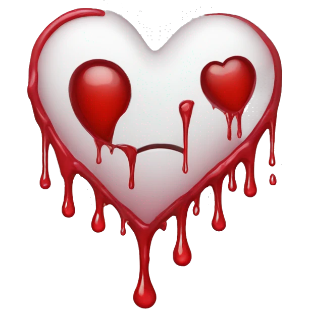 bleeding red heart emoji