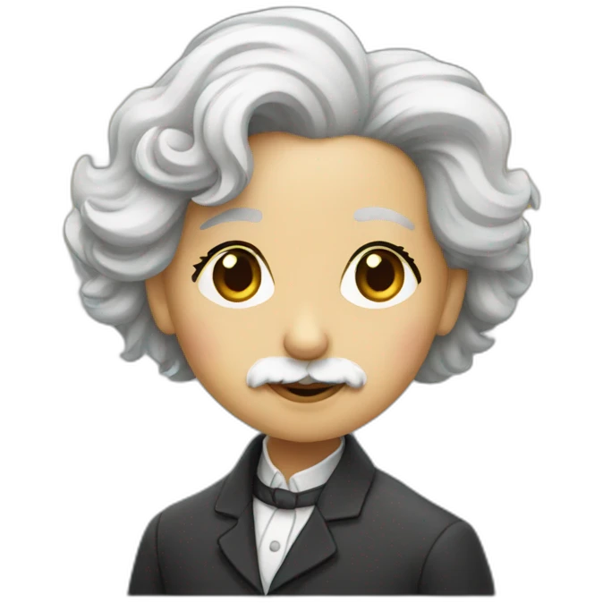 albert einstein as a woman emoji