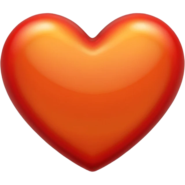 chrome orange red heart emoji