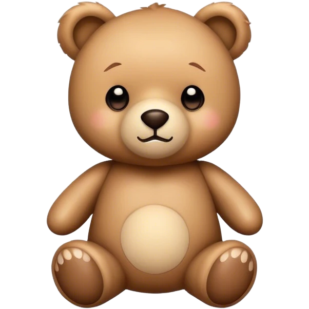 Teddy bear that looks cute and strong emoji