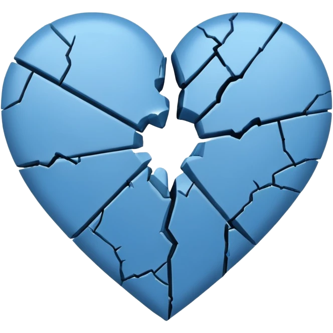 Emoji de corazón azul roto emoji