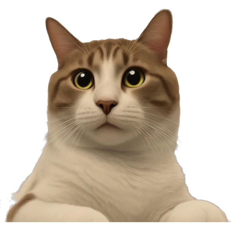 cat indoors staring at camera emoji