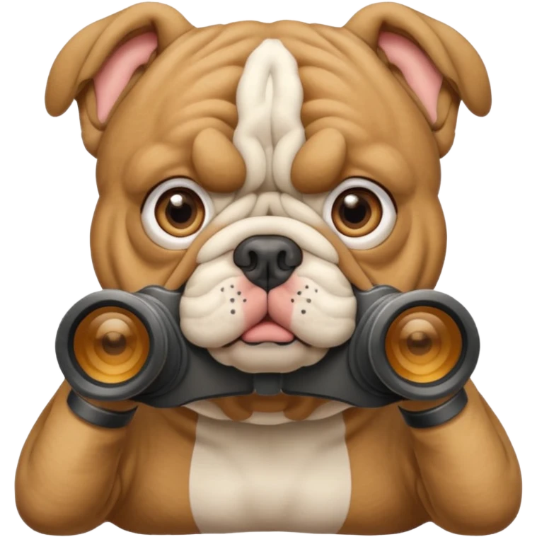 Bulldog binoculars  emoji
