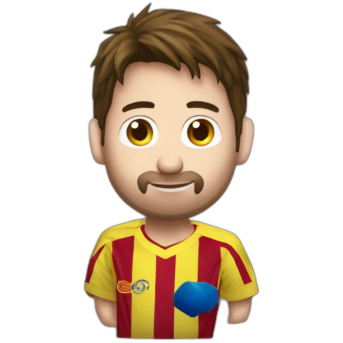 Messi con un balón de oro emoji
