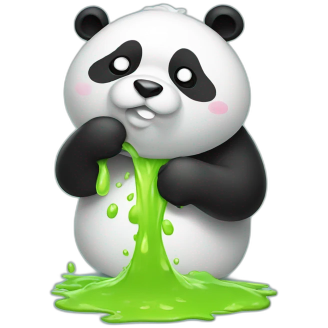 panda vomitting emoji