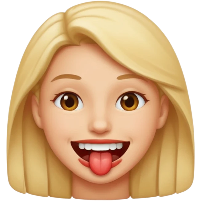 lip bite and smiling emoji