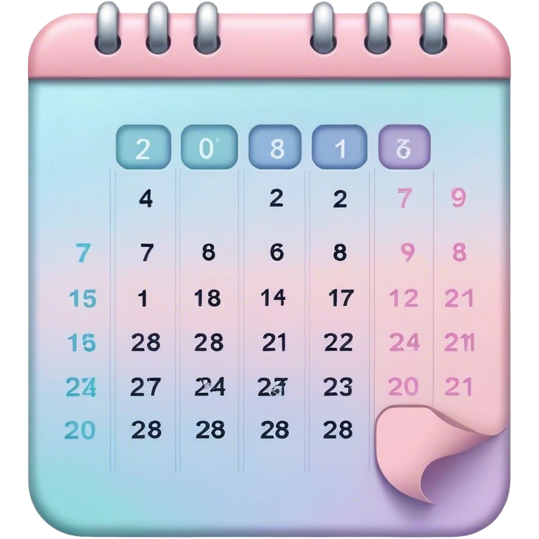 pastel calendar emoji
