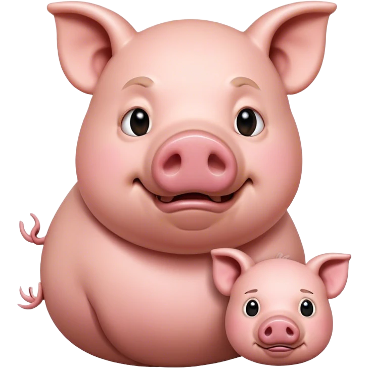 Pig on pig crime emoji