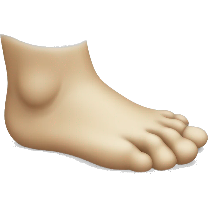 Foot with smiling face emoji