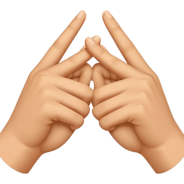 Two hands making a tent shape emoji