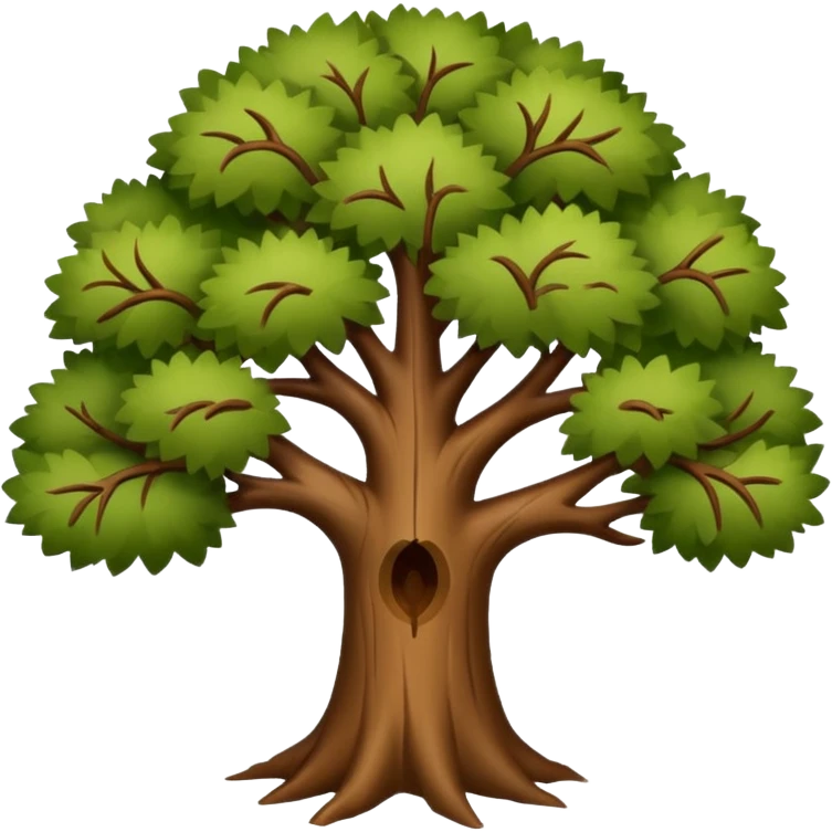 Tree with branches with out holes emoji