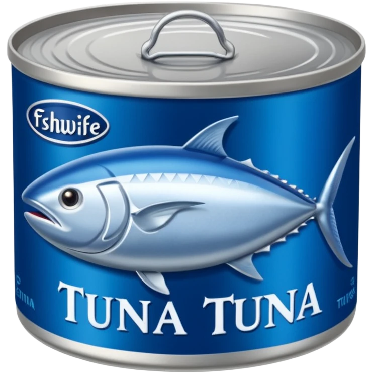 Create a logo using the FISHWIFE TINNED TUNA graphics  emoji