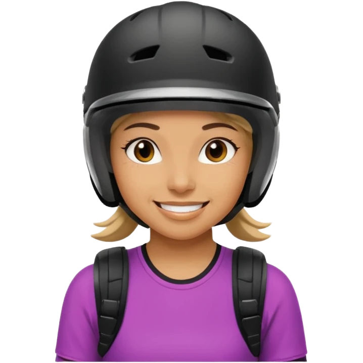 BMX rider woman with helmet emoji