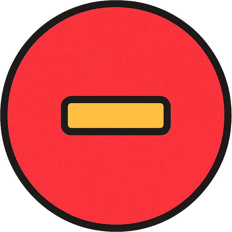 red minus emoji emoji