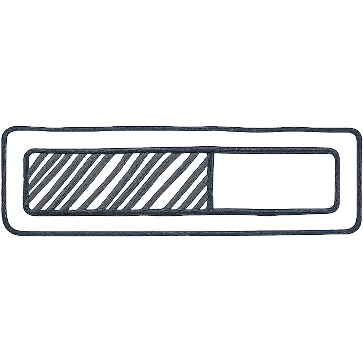 hand drawn outlined progress bar icon emoji