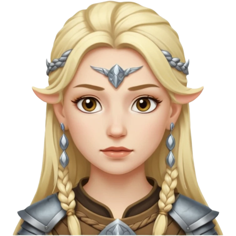 ESO female nordic warrior with lashes and earrings emoji