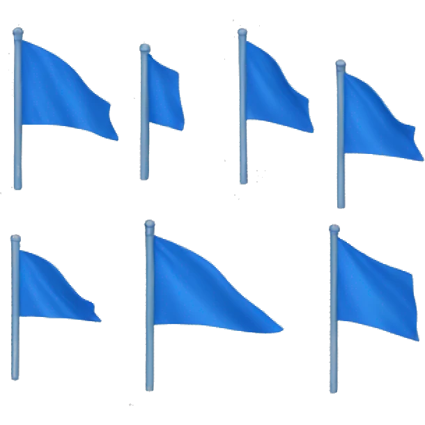Blue flags emoji