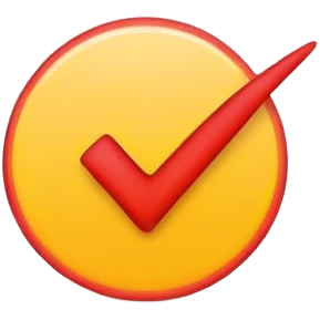 YELLOW CHECK MARK emoji