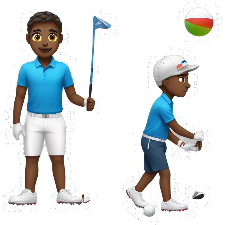 summer olympics boy golfing emoji