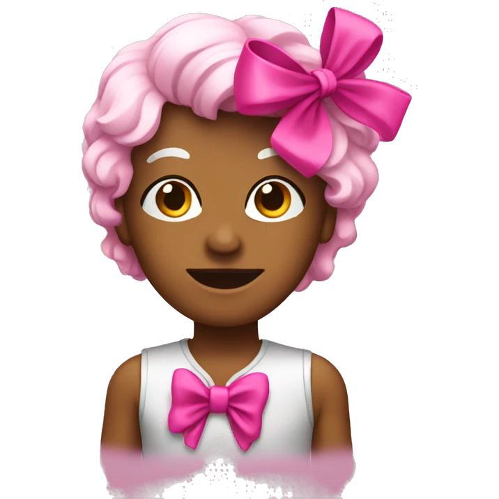 Disco with pink bow emoji
