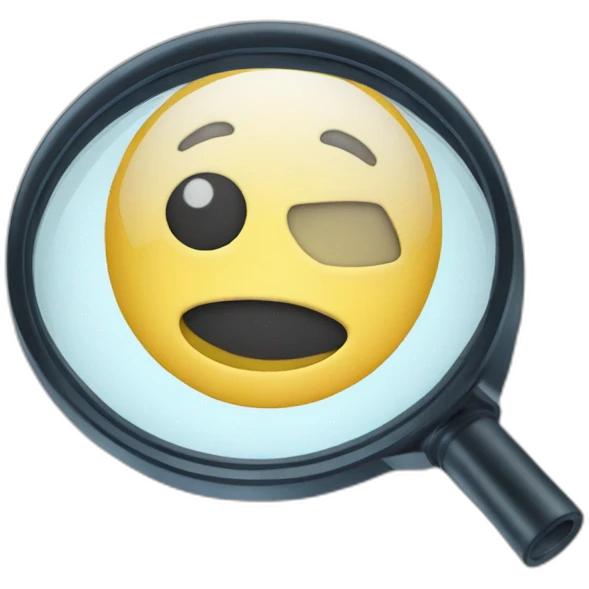 Magnifier blie emoji