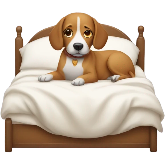 Dog in bed emoji