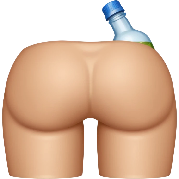 Bottle cap in butt emoji