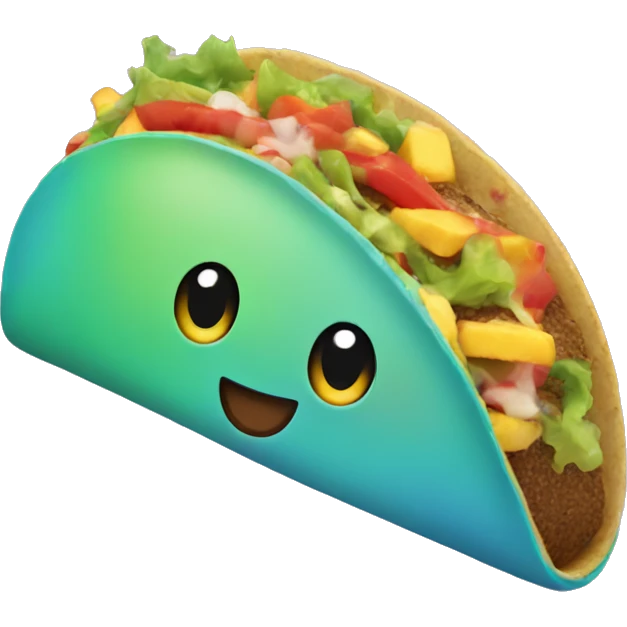 Rainbow taco emoji