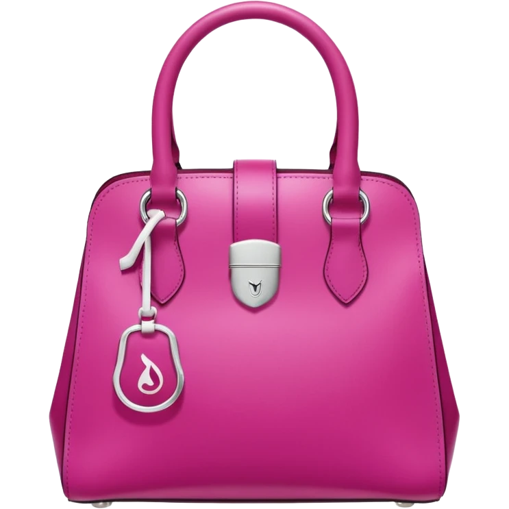 bolsa fucsia con asas blancas y en el centro de la bolsa el logo de druni perfumerias en color blanco emoji