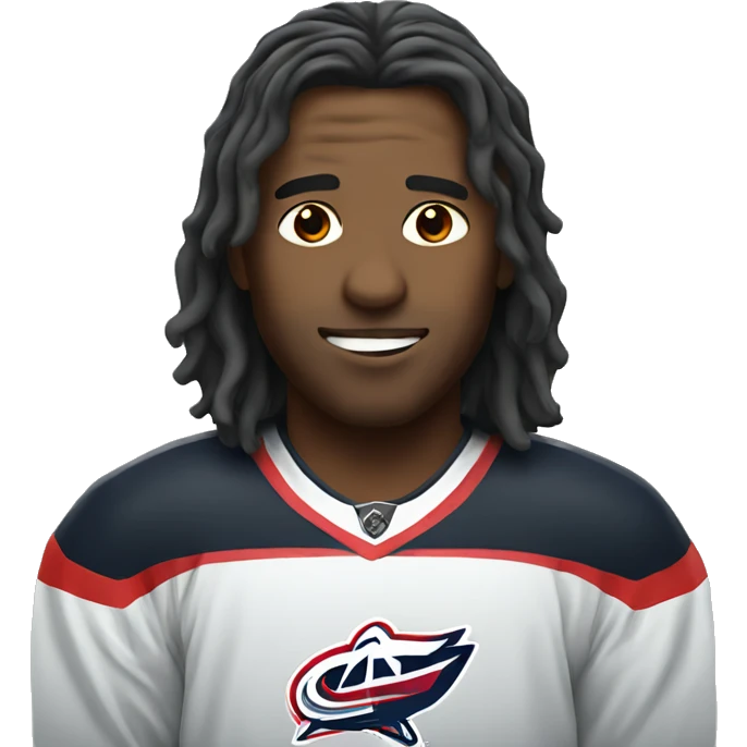 hockey player with long hair emoji