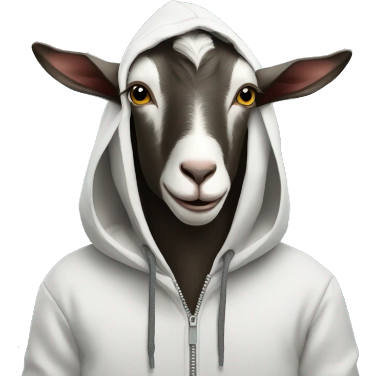 Goat in a hoodie  emoji