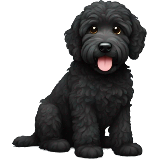 Black labradoodle emoji