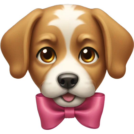 Dog with bow emoji
