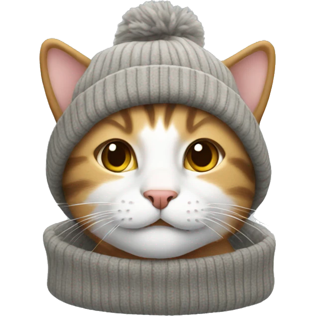 cat wearing a beanie emoji