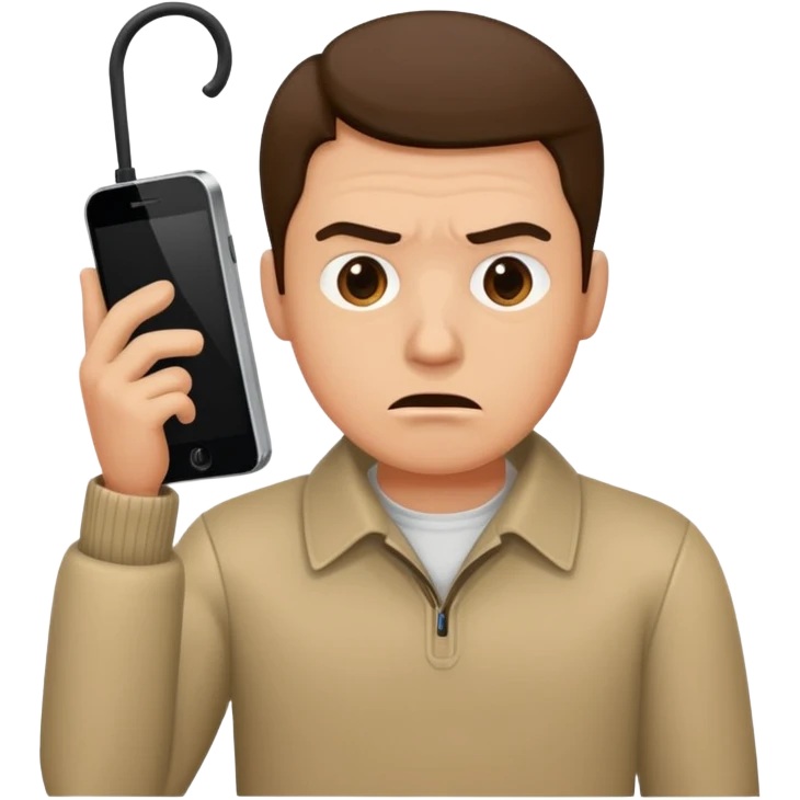 Hanging up the phone man emoji