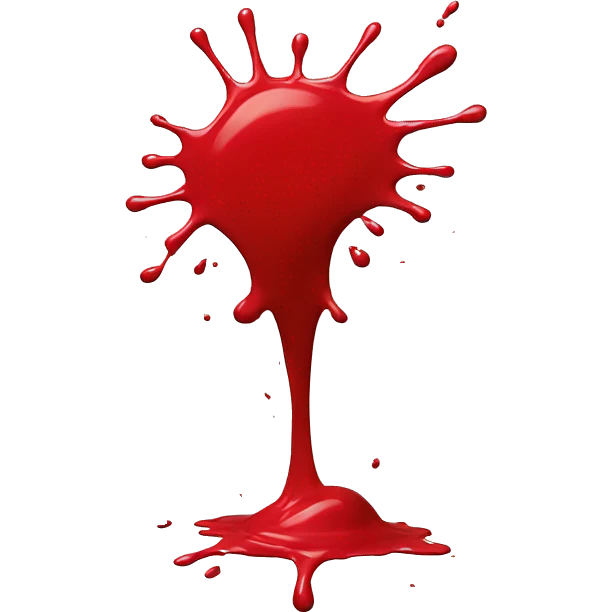 Red paint splash emoji