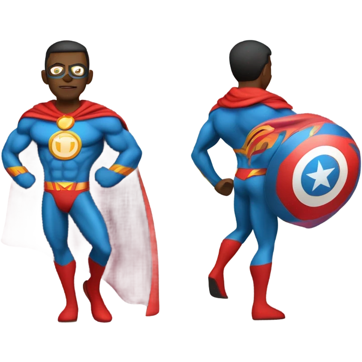 Skinny me as superhero  emoji