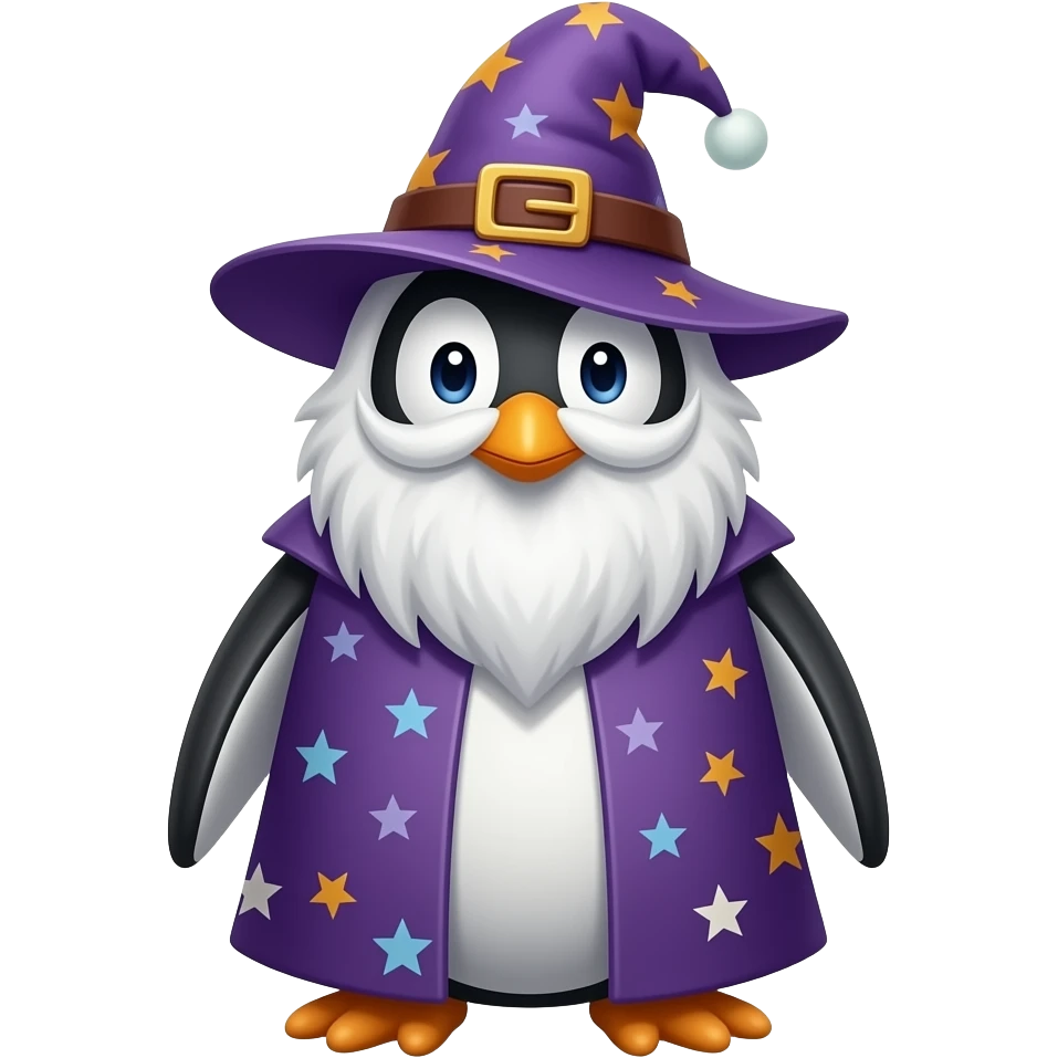 Penguin Wizard emoji