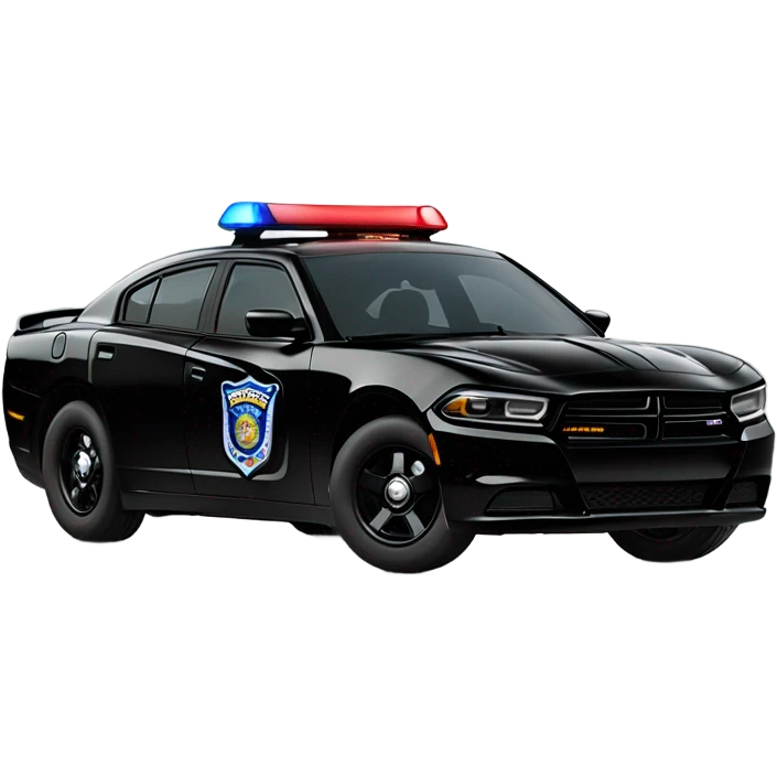 Black 2023 dodge charger police car emoji