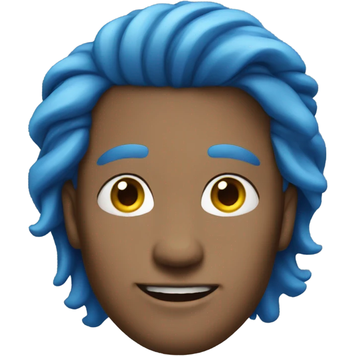 Man with blue hair emoji