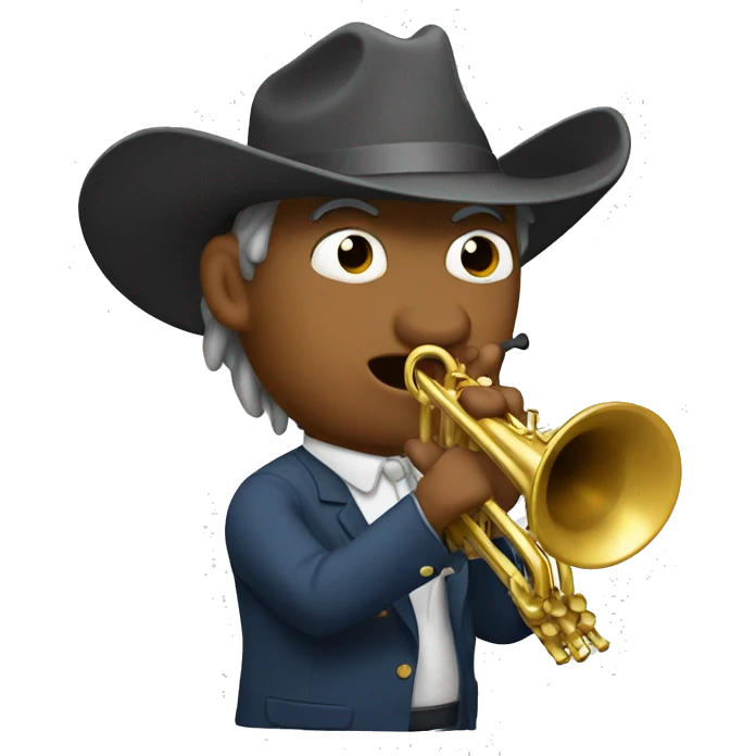 Mustang playing trumpet emoji