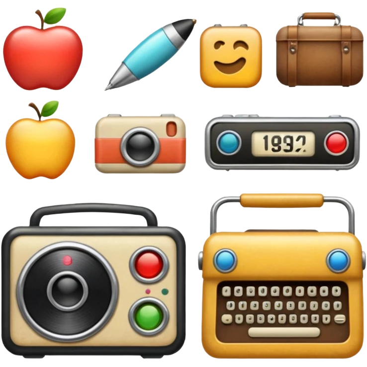 retro items emoji