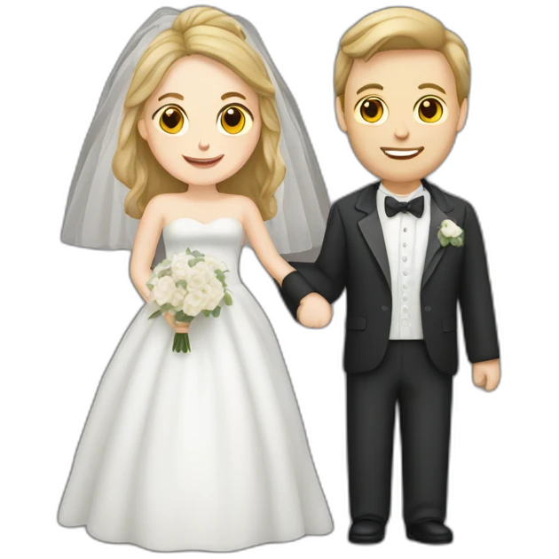 white couple marriage and holding gray cat emoji