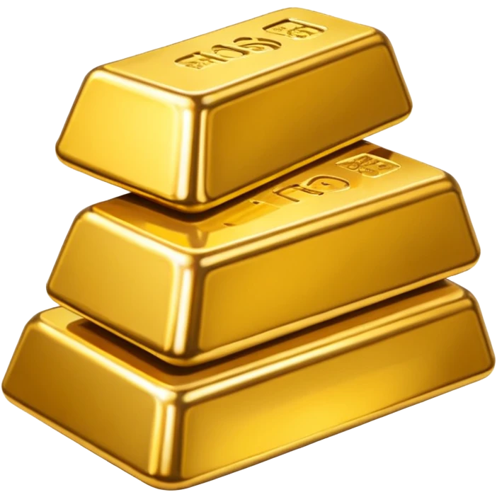 Many gold bars emoji