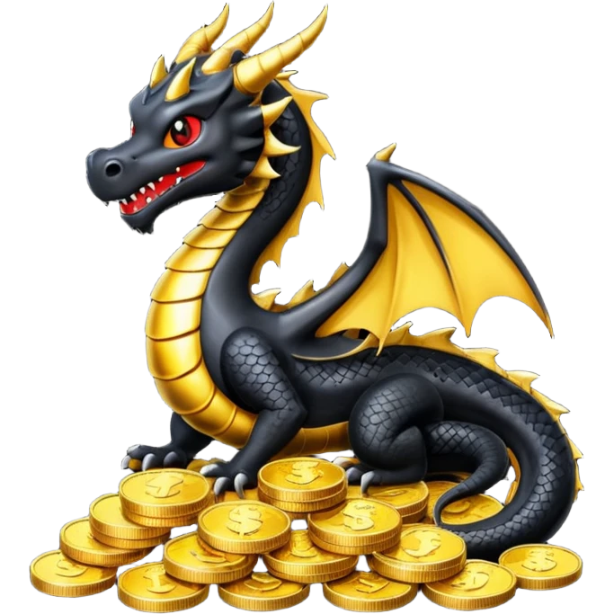 strack coins black dragon emoji