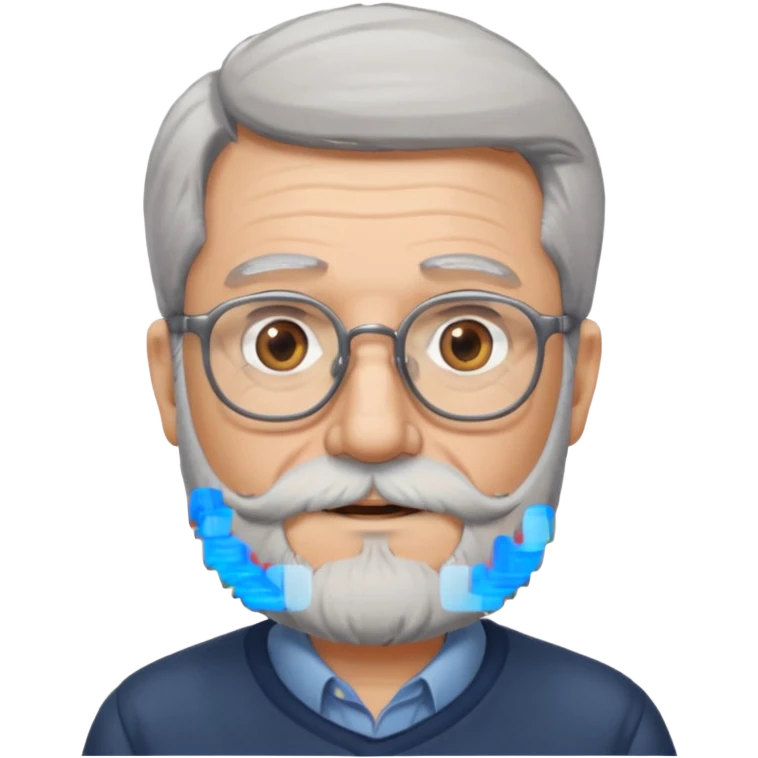 old man with beard and glasses emoji