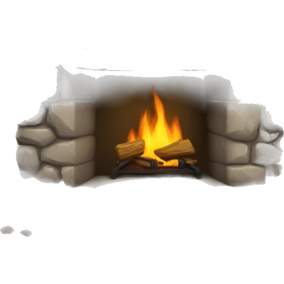Stone fireplace  emoji
