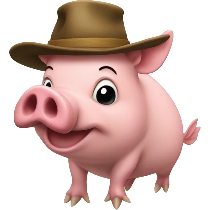 fish pig with hat emoji