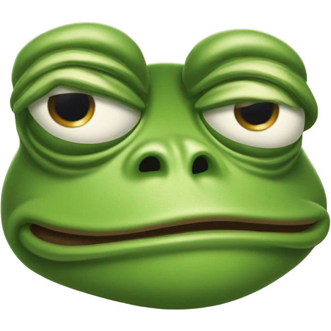Make a Pepe frog with his tongue out tripping emoji