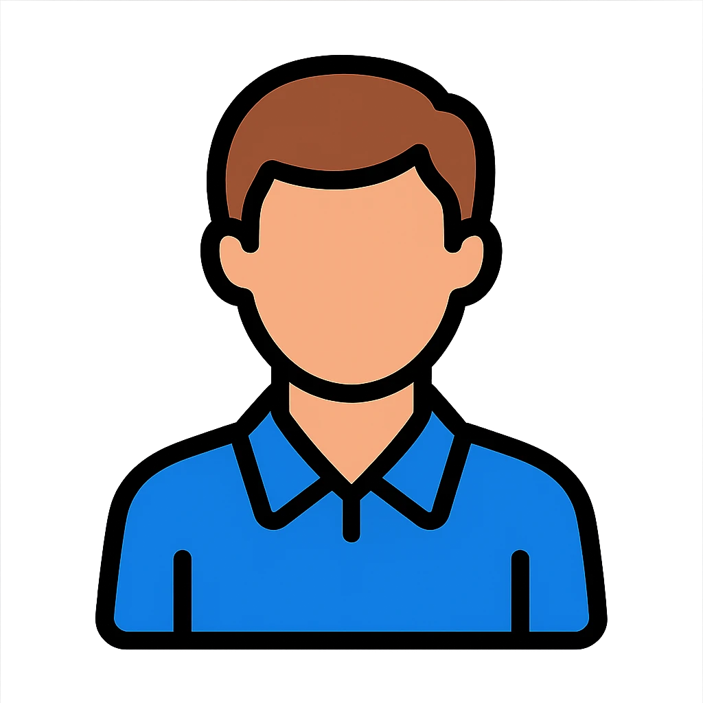 man icon with color outline emoji